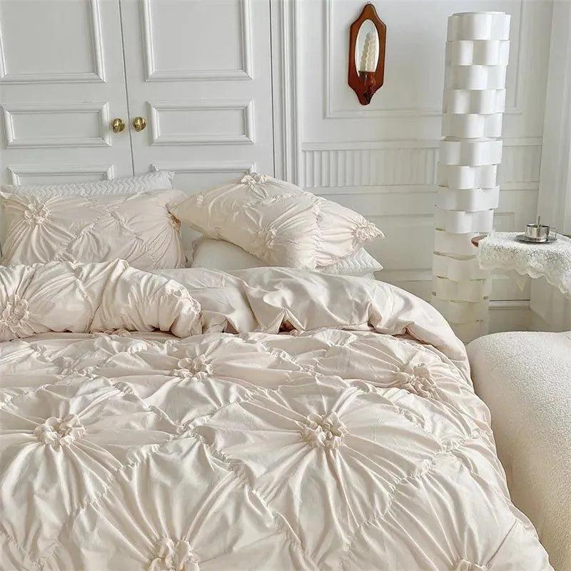 3D Bettwäsche-Set mit Twist-Falten-Muster – Modern & Stilvoll