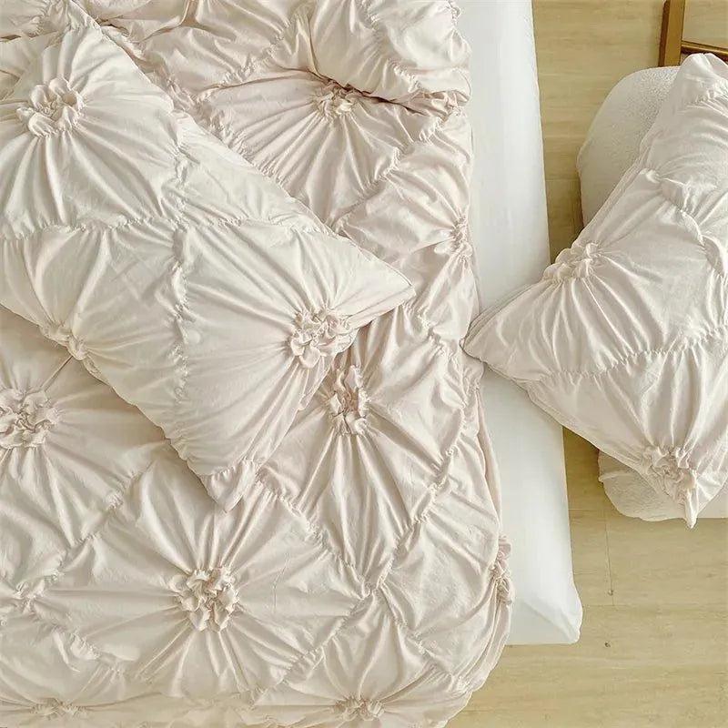 3D Bettwäsche-Set mit Twist-Falten-Muster – Modern & Stilvoll