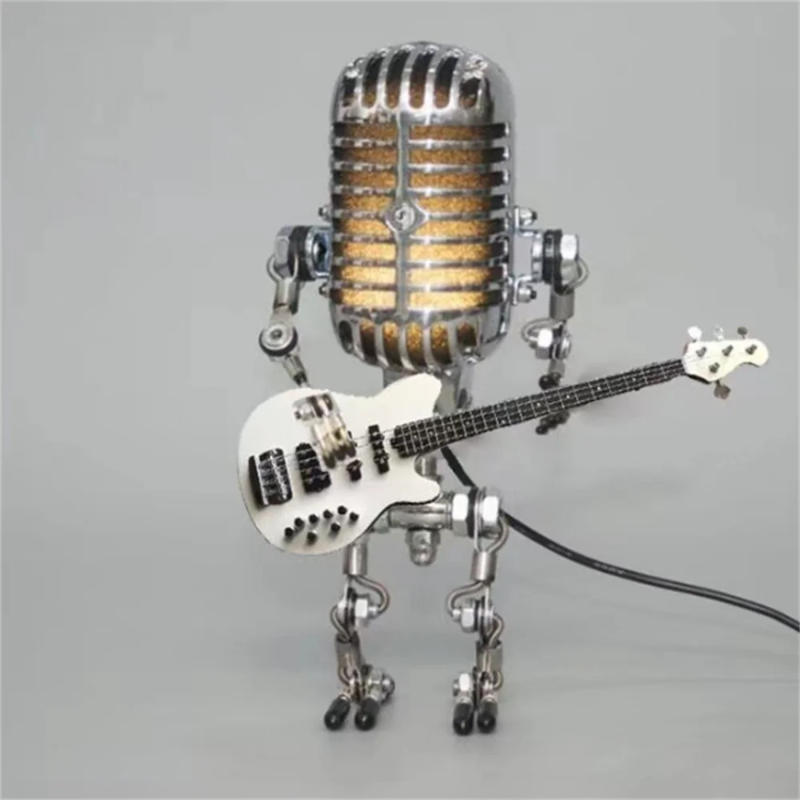 Retro Mikrofon Roboterlampe - Kreative Vintage Beleuchtung