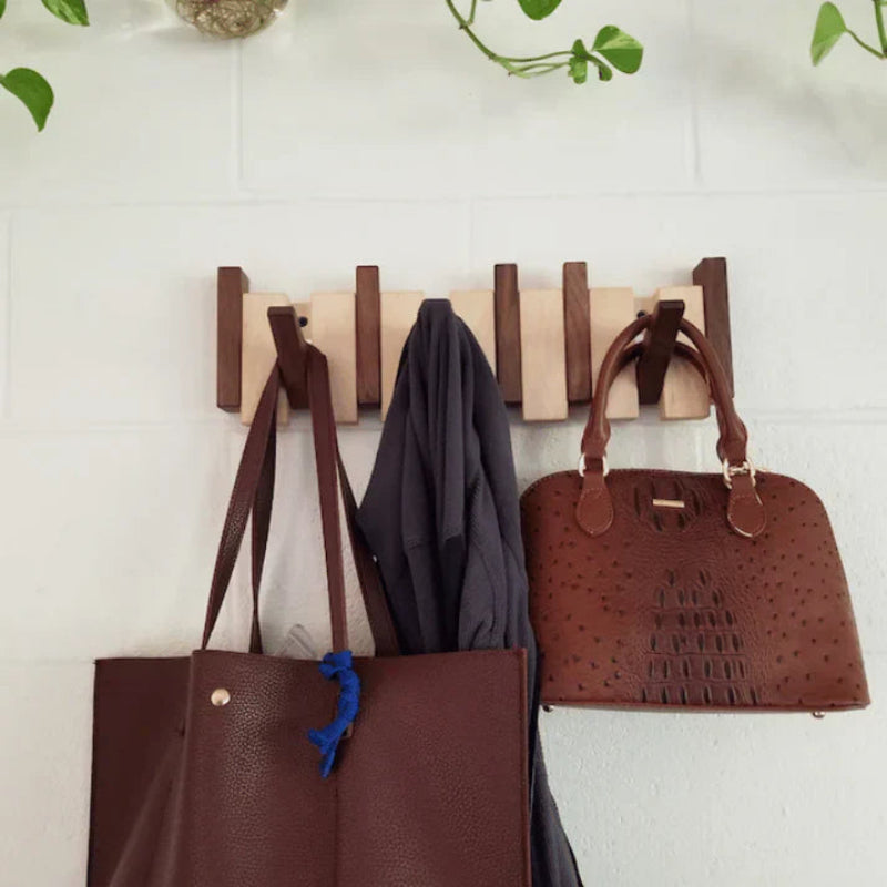 Wandhaken aus Holz - Stilvoller Kleiderhaken im Klavierdesign für Flur, Büro und Schlafzimmer