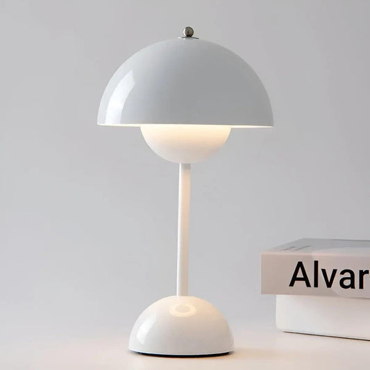 Kabellose LED Tischlampe Pillam mit Dimmfunktion – Edelstahl Design