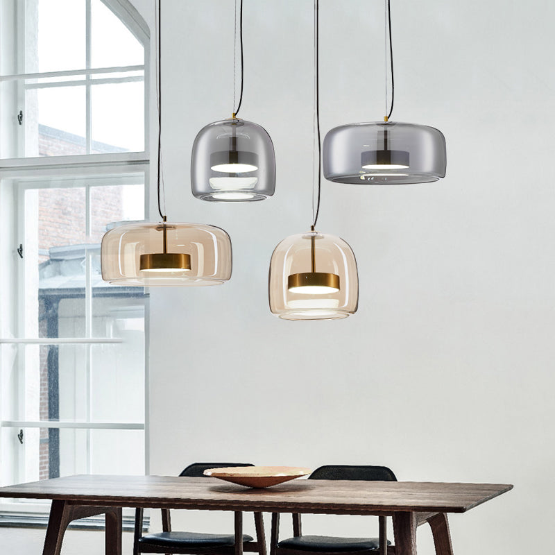 Moderne Glas-Pendelleuchte – klar, zeitlos & ideal für Essbereiche