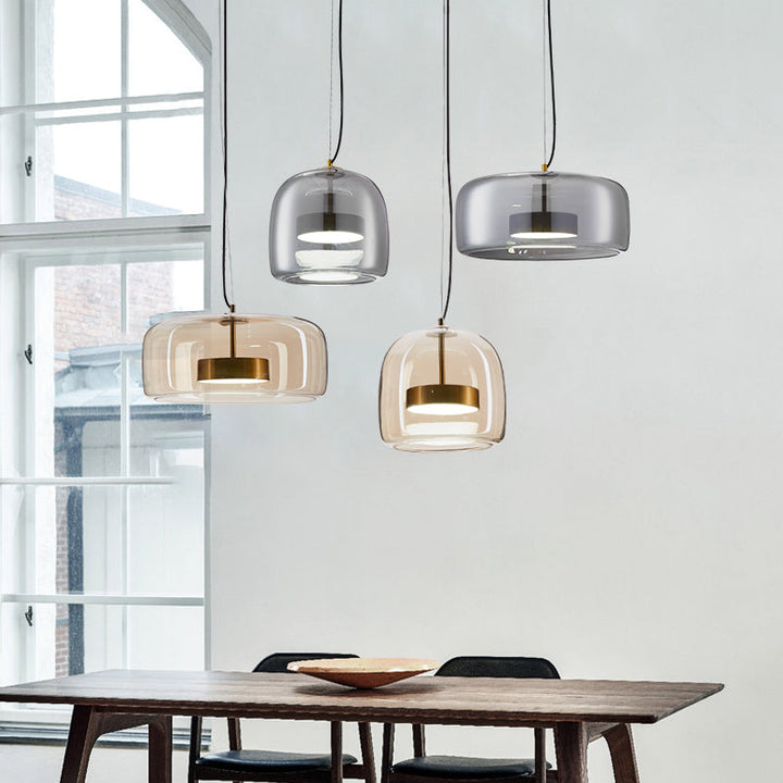 Moderne Glas-Pendelleuchte – klar, zeitlos & ideal für Essbereiche