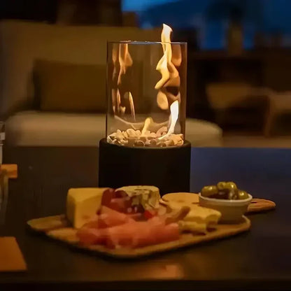Stilvoller Tischfeuerkorb mit Flammenoptik – wetterfest & vielseitig für Garten und Balkon