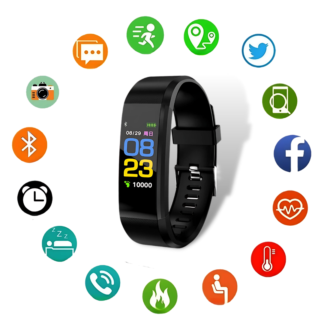 Smartwatch Fitness Tracker mit Aktivitäts- und Gesundheitsfunktionen