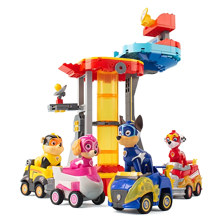 Action Figur Spielturm mit Autos und Figuren
