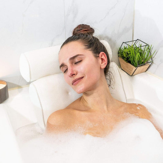 Badewannenkissen – Doppelkissen mit Saugnäpfen für entspannte Bäder