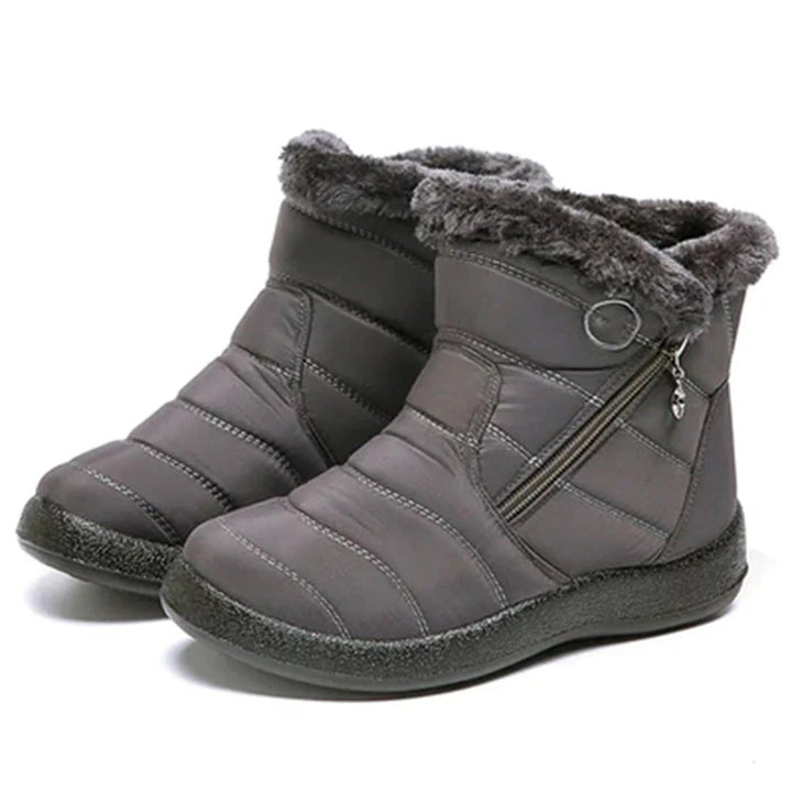 Damen Stiefeletten Mit Steppdesign Und Reißverschluss