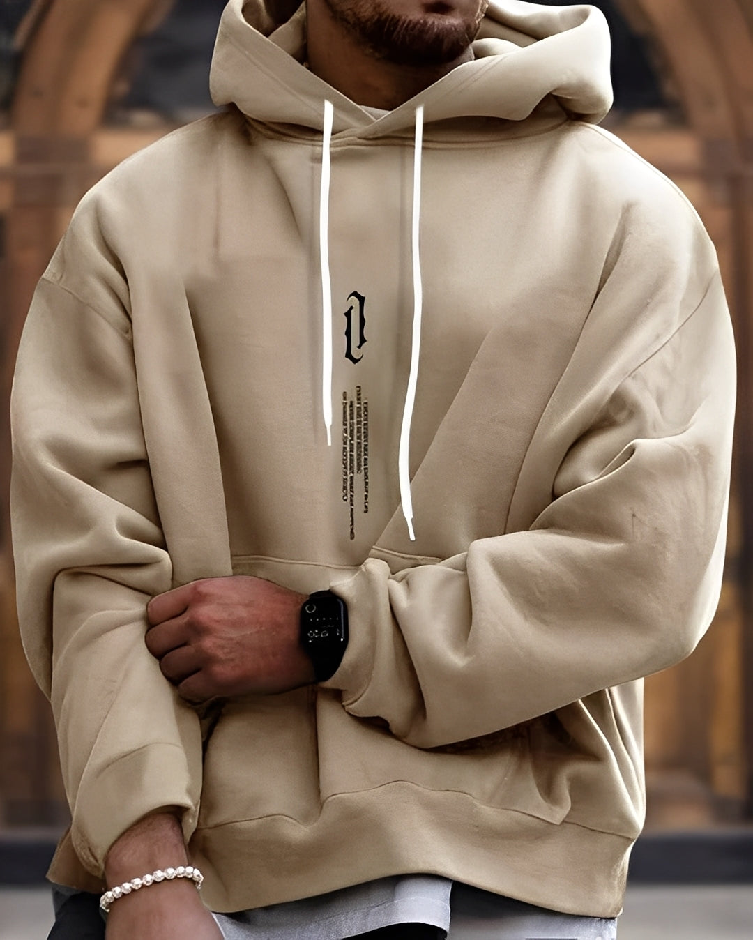 Herren Lässiger Hoodie Mit Print