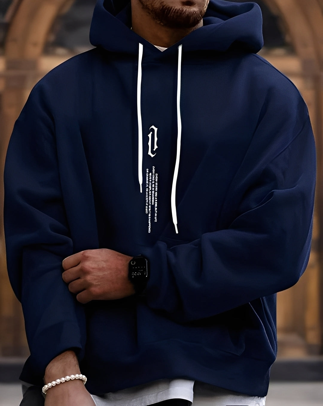 Herren Lässiger Hoodie Mit Print