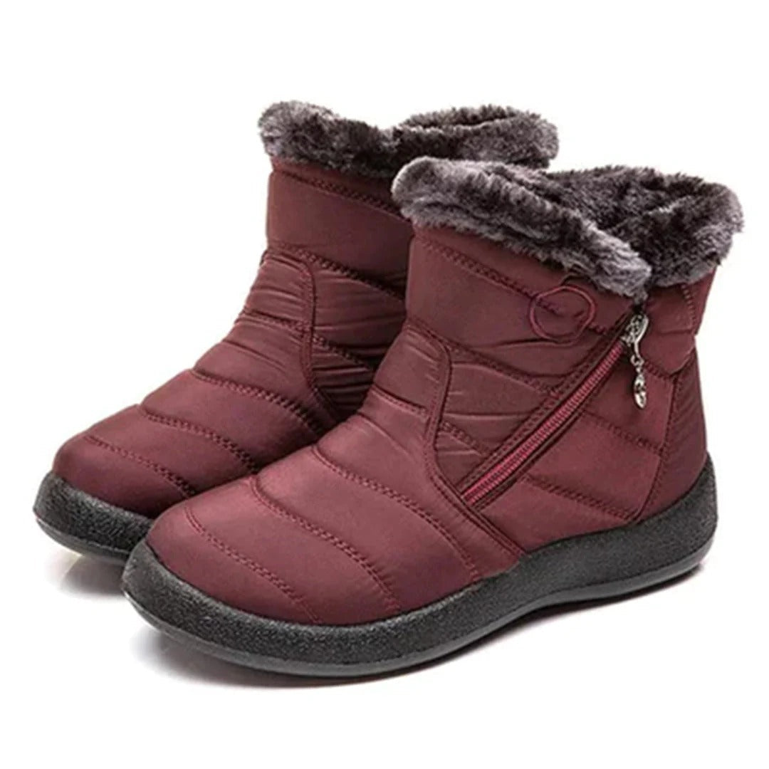 Damen Stiefeletten Mit Steppdesign Und Reißverschluss
