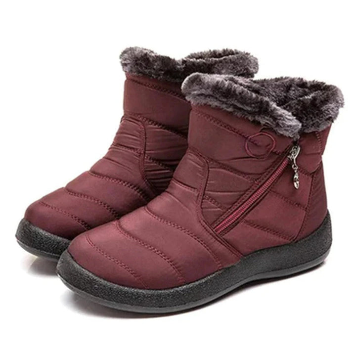 Damen Stiefeletten Mit Steppdesign Und Reißverschluss