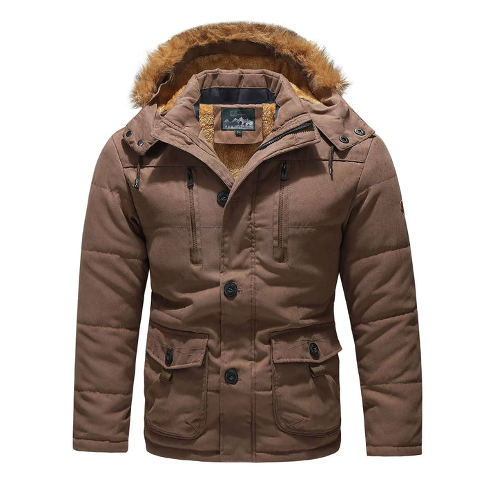 Herren Parka Mit Abnehmbarer Kapuze Und Klassischem Schnitt