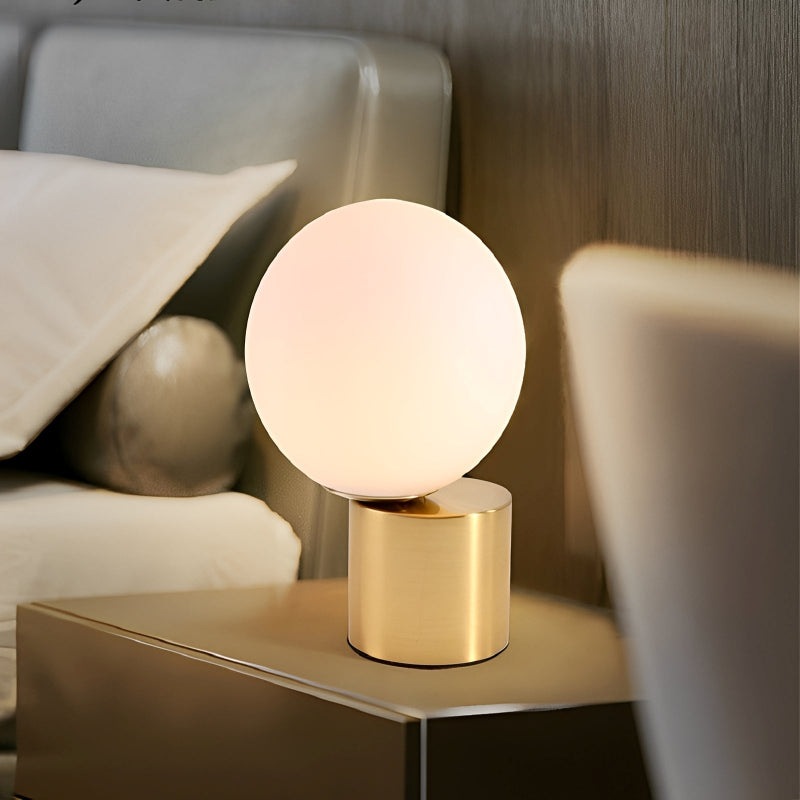 Glas-Metall Tischleuchte – Europäisches Design mit 3-Farb-LED-Option