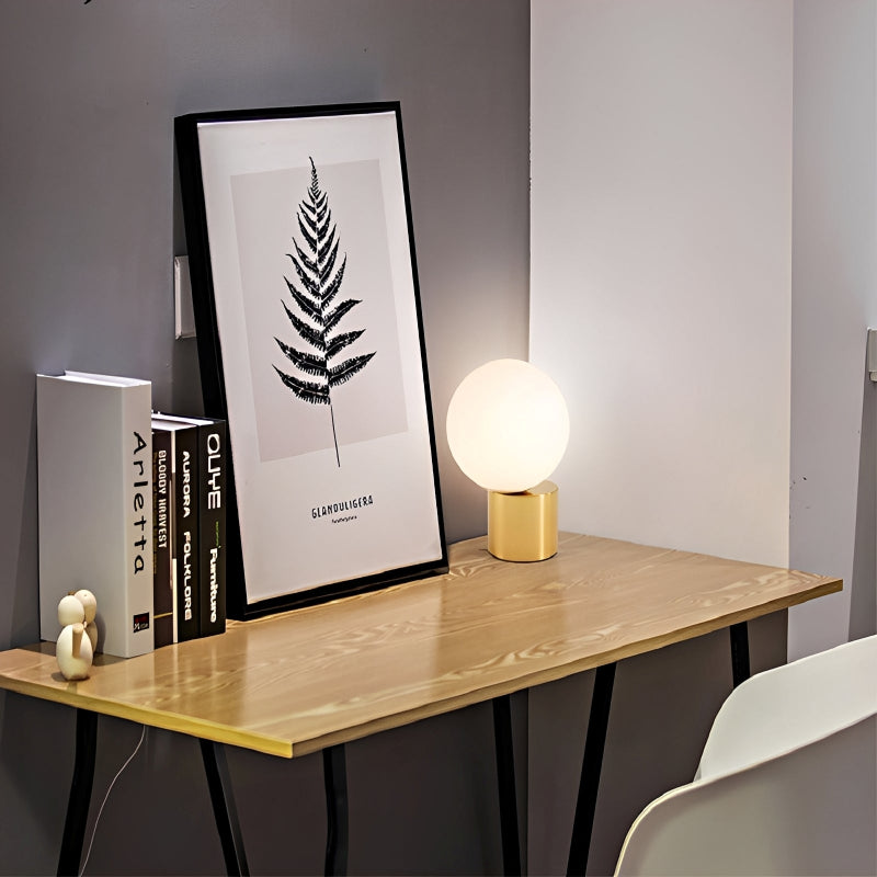 Glas-Metall Tischleuchte – Europäisches Design mit 3-Farb-LED-Option