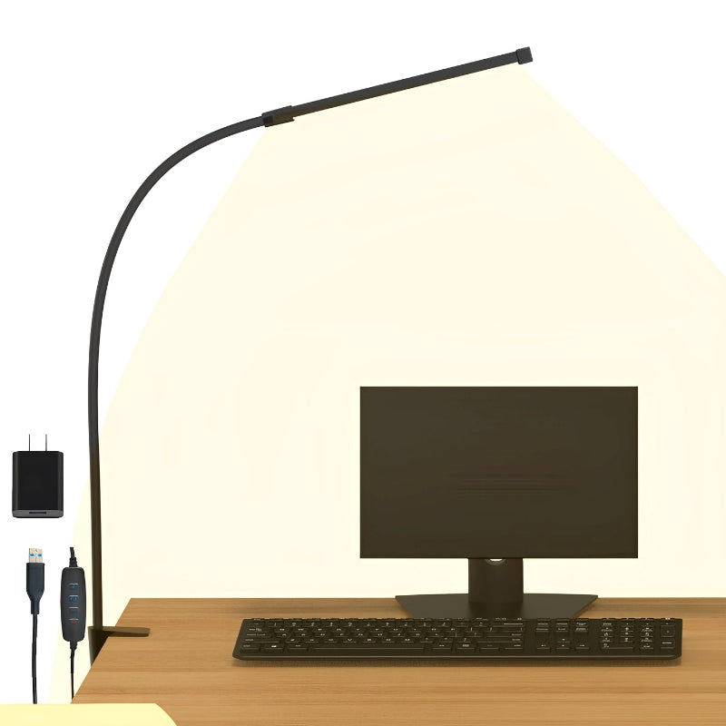LED Leselampe – Moderne Tischlampe mit USB-Anschluss für Schreibtisch und Home-Office