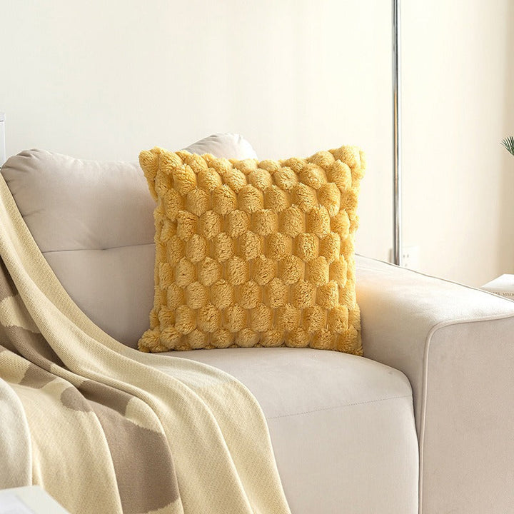 Uni Velours-Kissenbezug als Wohnaccessoire für das Wohnzimmer