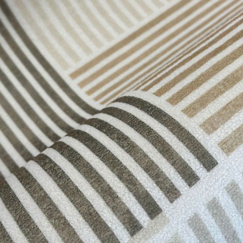 Moderner runder Teppich im schlichten Design für Wohnzimmer und Schlafzimmer