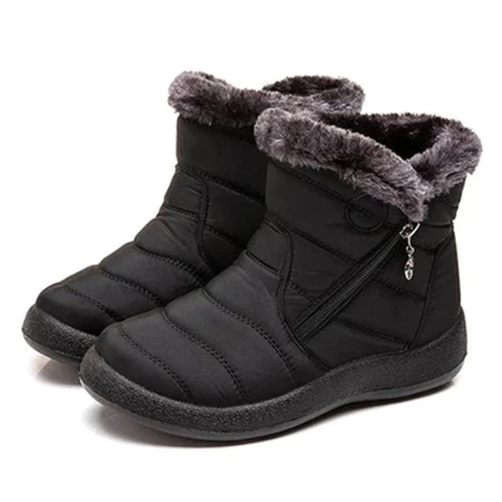 Damen Stiefeletten Mit Steppdesign Und Reißverschluss