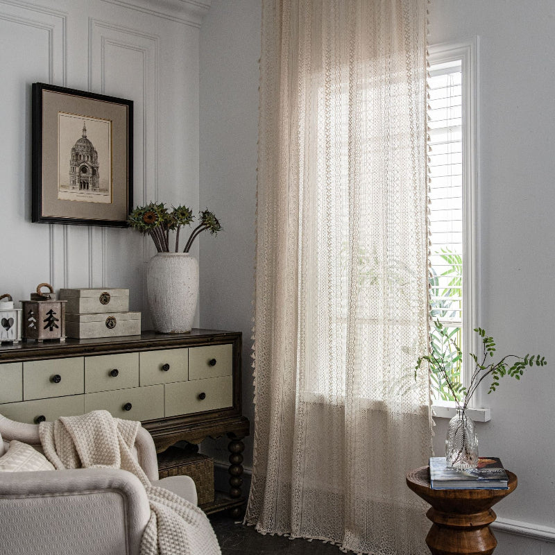 Häkelvorhang – Halbtransparentes Design mit Vintage-Charme