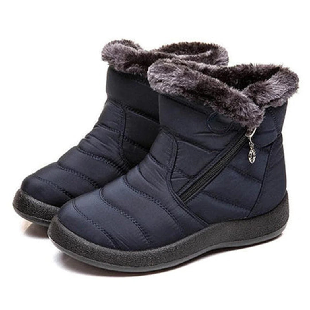 Damen Stiefeletten Mit Steppdesign Und Reißverschluss
