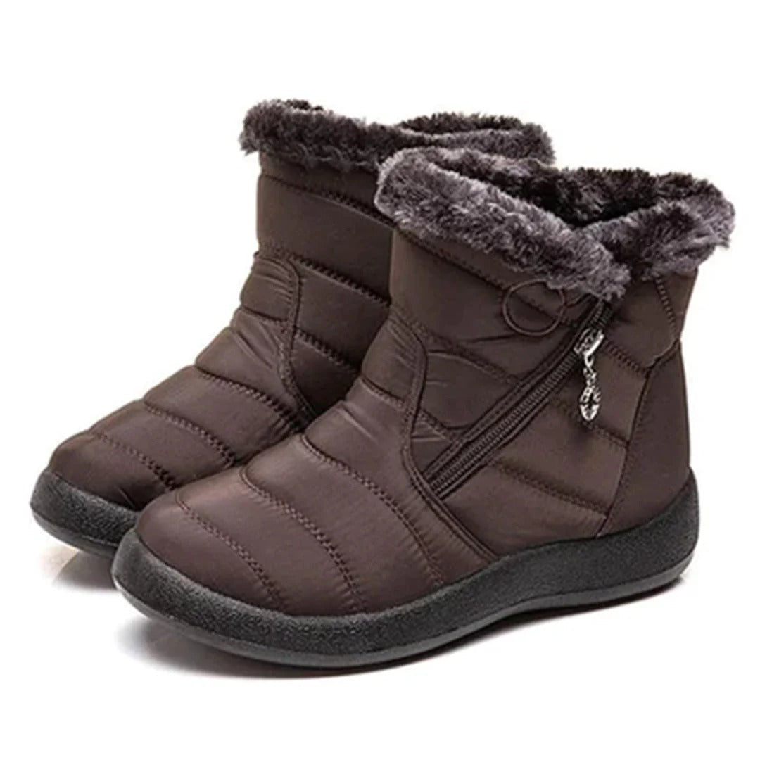 Damen Stiefeletten Mit Steppdesign Und Reißverschluss