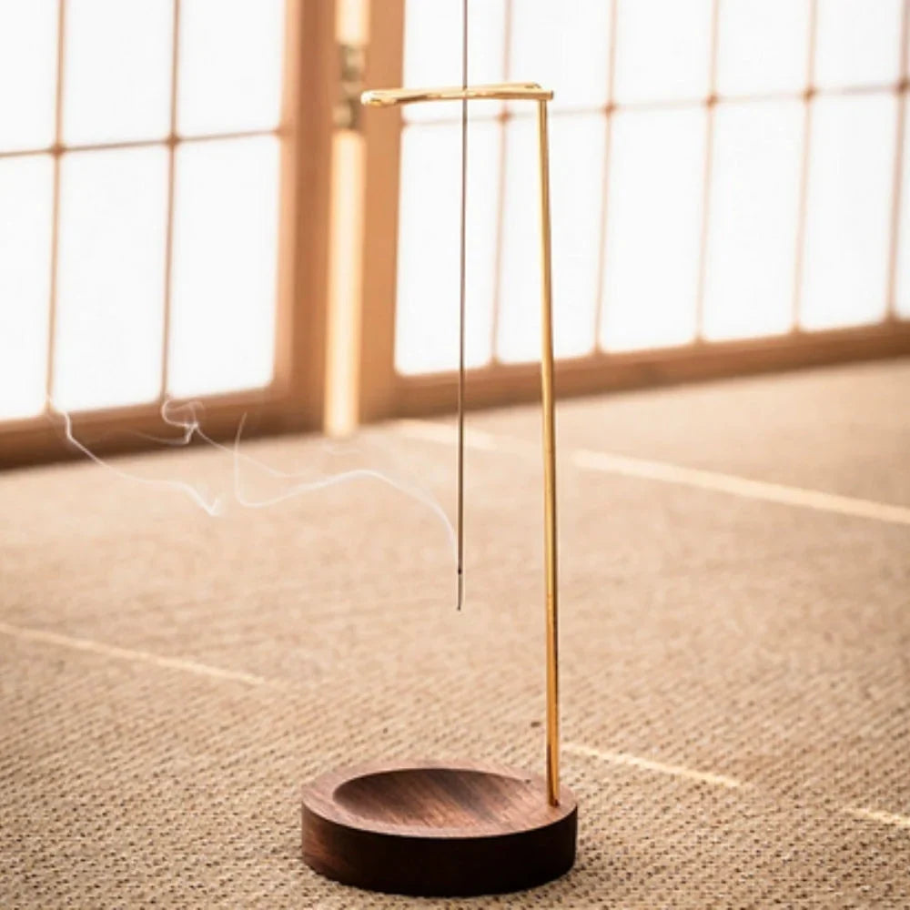 Räucherstäbchenhalter Aus Holz Mit Metallhalter