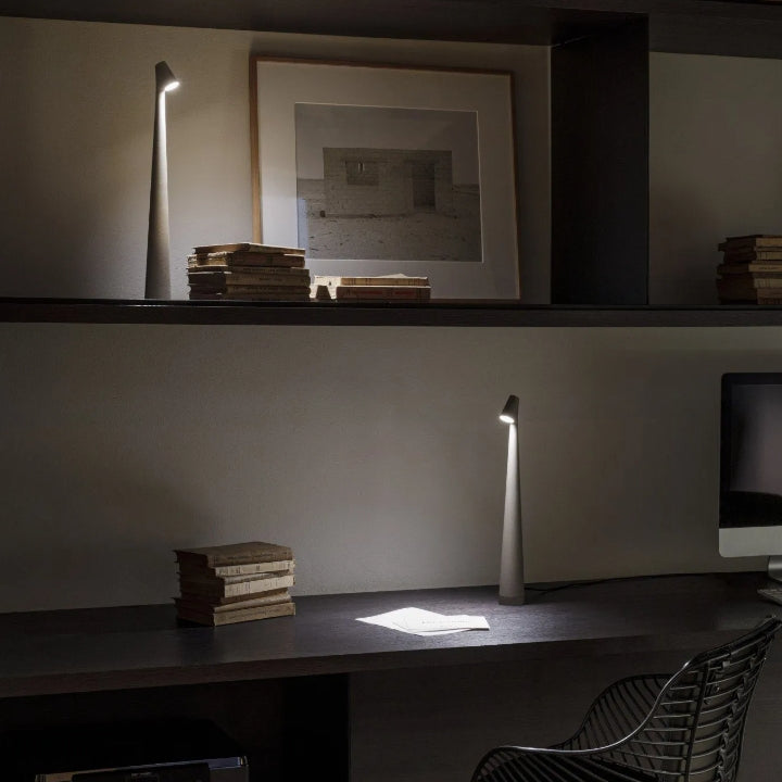 Kabellose LED Tischleuchte Kalem mit Dimmer – Modernes Aluminium Design