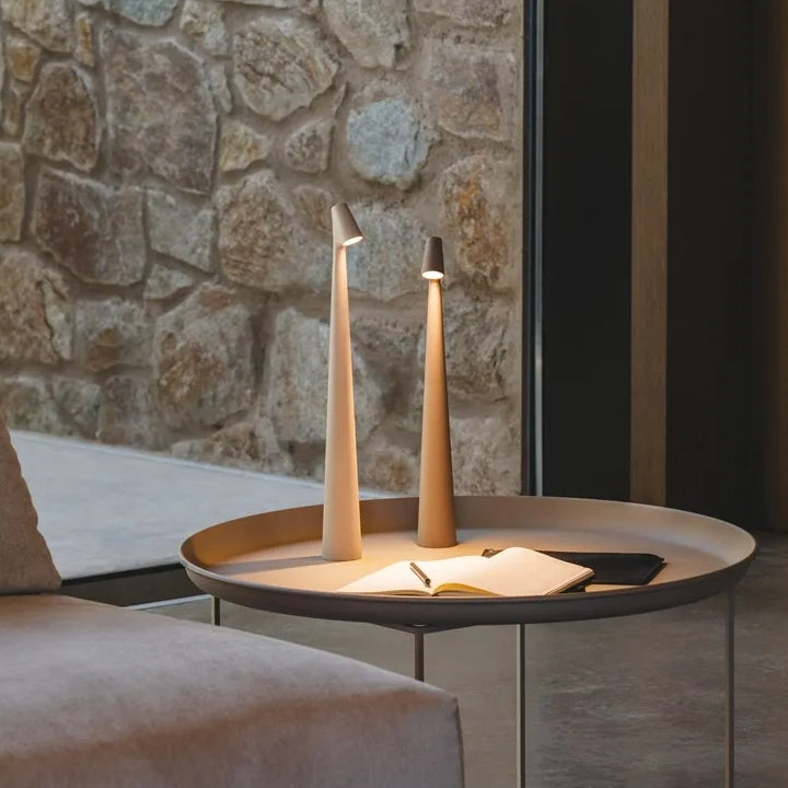 Kabellose LED Tischleuchte Kalem mit Dimmer – Modernes Aluminium Design