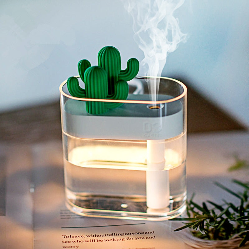 Ultraschall Luftbefeuchter Kaktus Design – Kompakter Diffuser Mit Timer