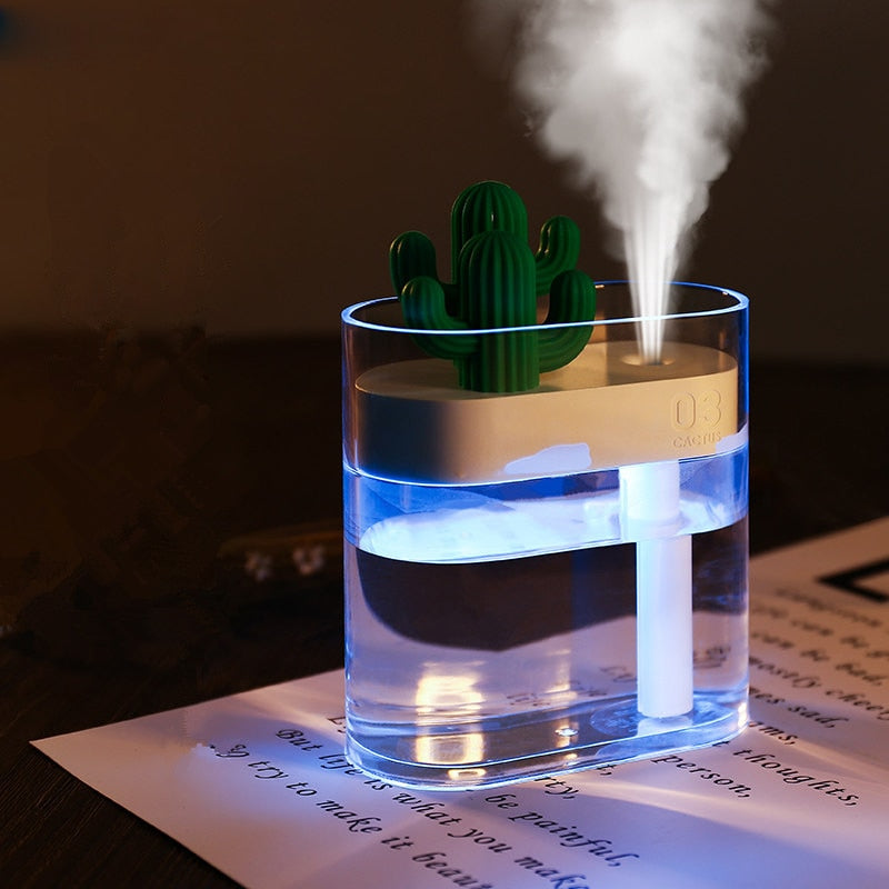 Ultraschall Luftbefeuchter Kaktus Design – Kompakter Diffuser Mit Timer