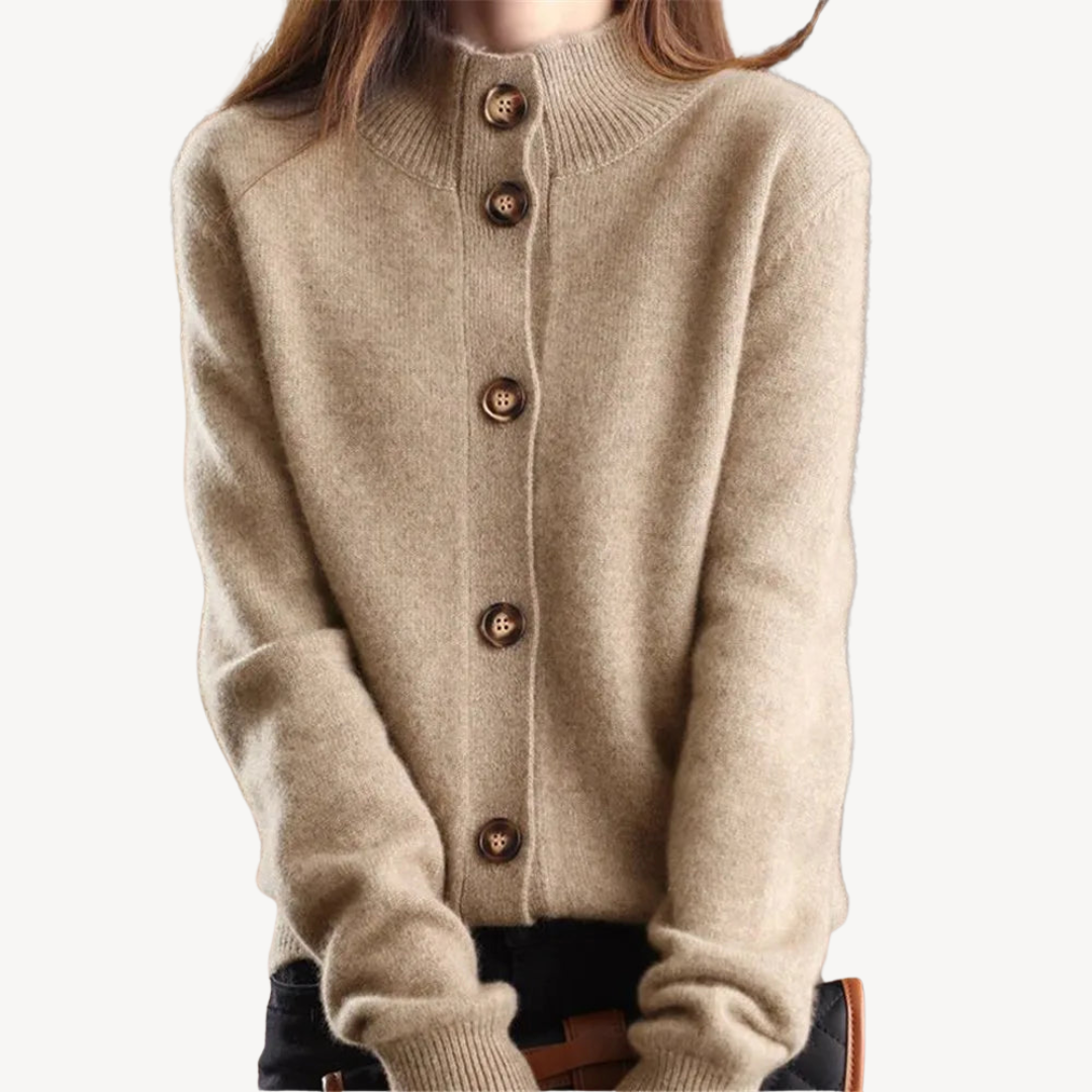 Damen Strickjacke Mit Knopfleiste Im Klassischen Design