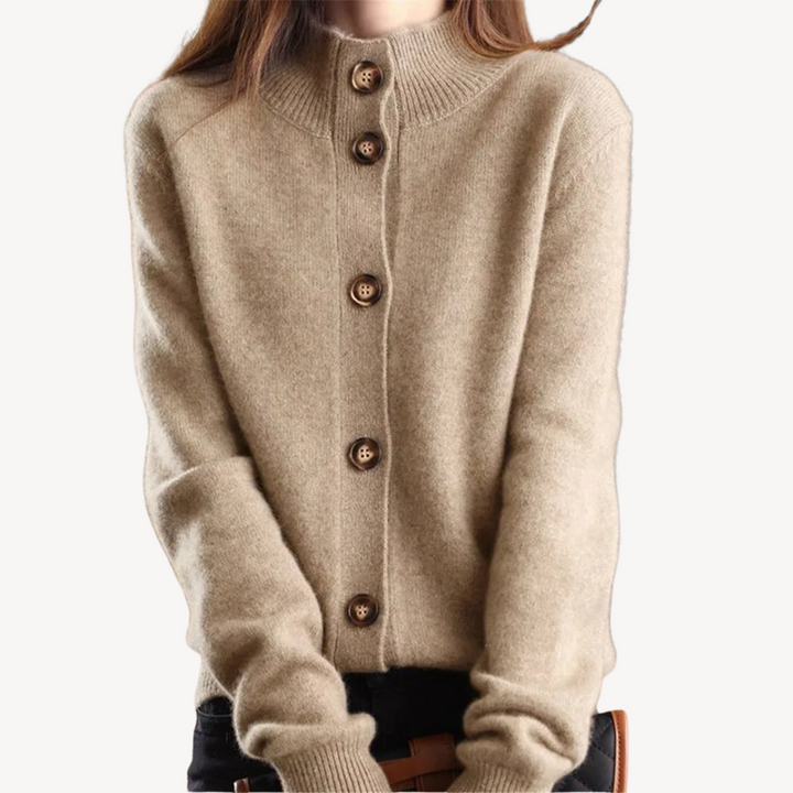 Damen Strickjacke Mit Knopfleiste Im Klassischen Design