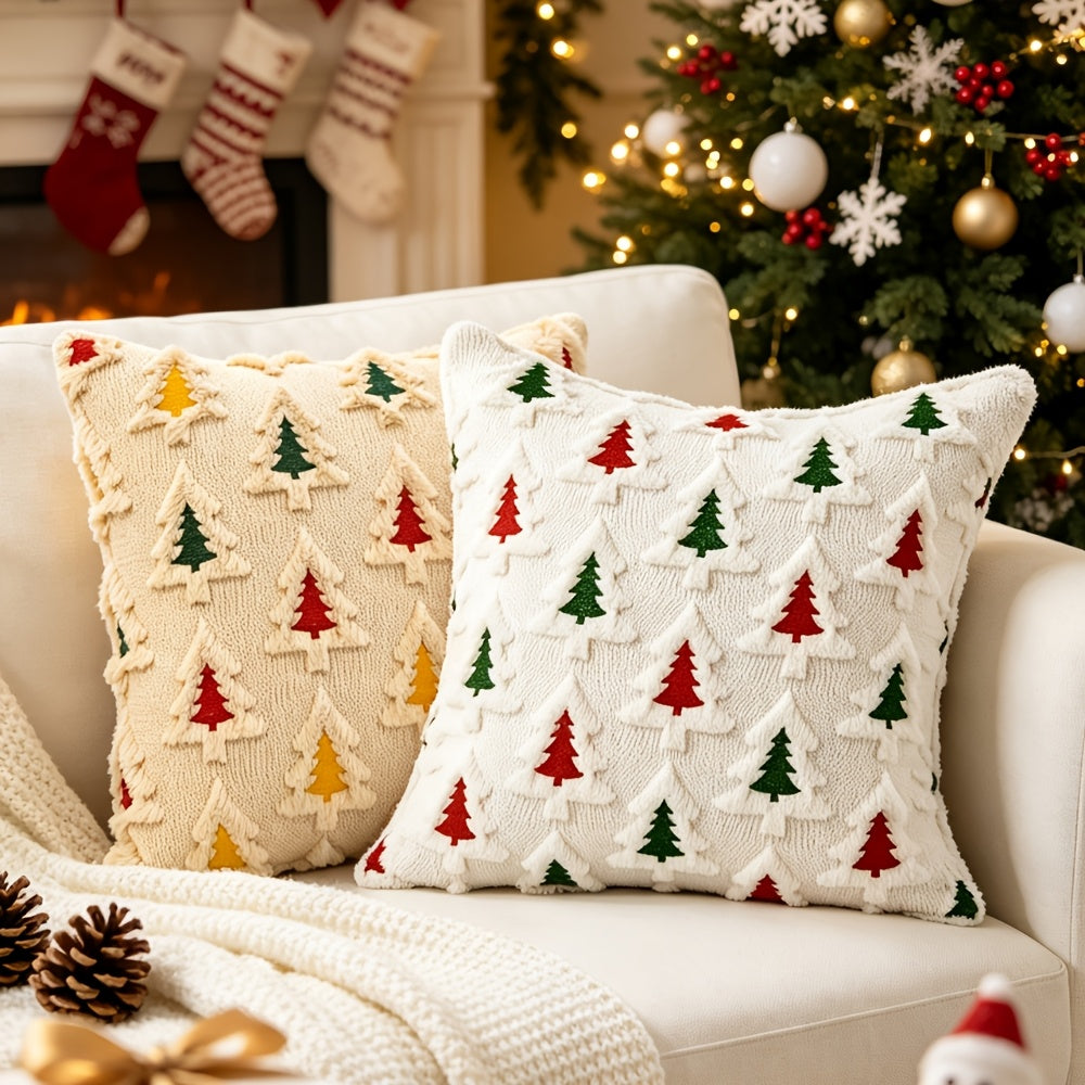 Weihnachtliche Kissenhüllen im Format 45 x 45 cm mit 3D-Motiven