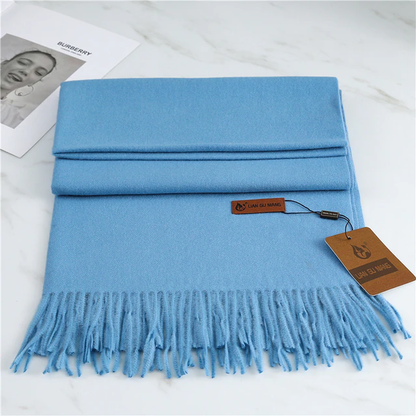 Damen Kaschmir Schal Mit Klassischem Design