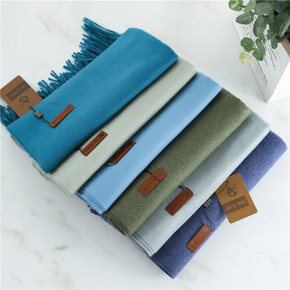Damen Kaschmir Schal Mit Klassischem Design