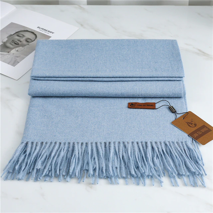 Damen Kaschmir Schal Mit Klassischem Design