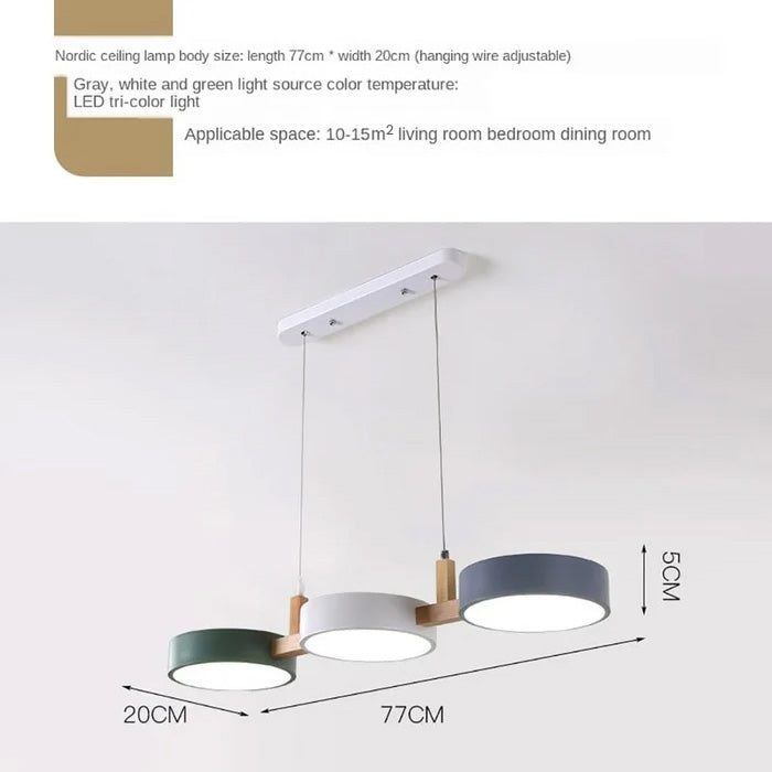 Moderne Metall-Deckenleuchte – flach, nordisch & dimmbar