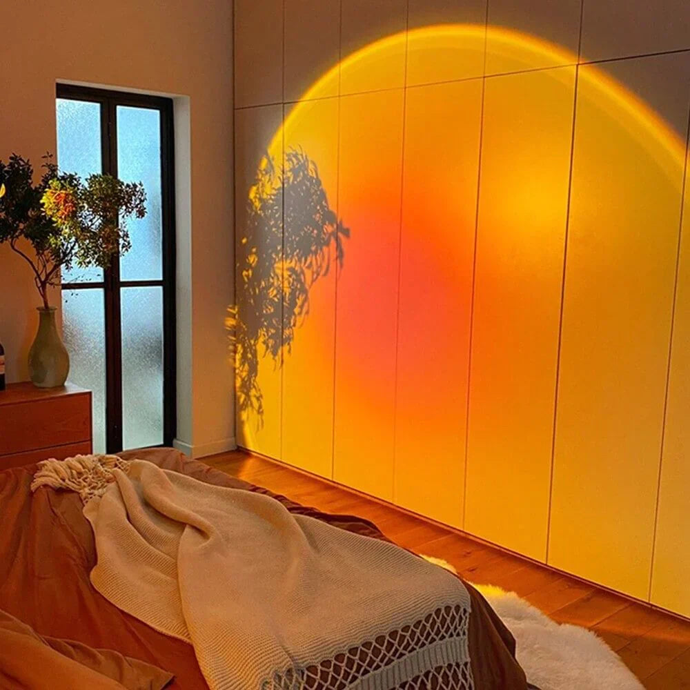 Stimmungsvolle LED-Sunset-Lampe für warme Lichtmomente