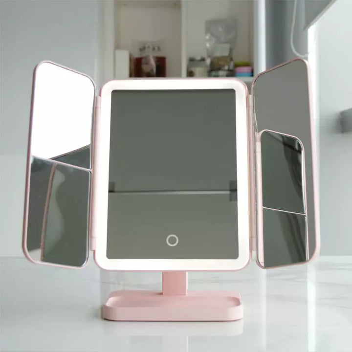 LED Schminkspiegel mit dreifacher Beleuchtung