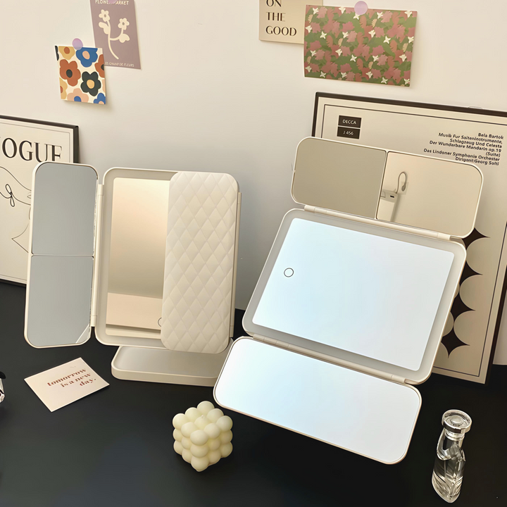 LED Schminkspiegel mit dreifacher Beleuchtung