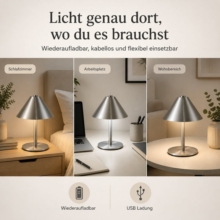 Kompakte LED-Tischlampe für Wohn- oder Schlafzimmer