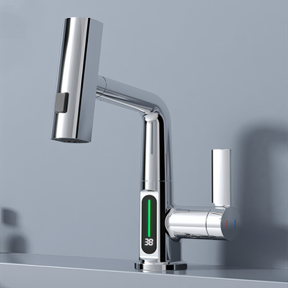 Digitaler Wasserhahn mit LED Temperaturanzeige & 360° Schwenkfunktion