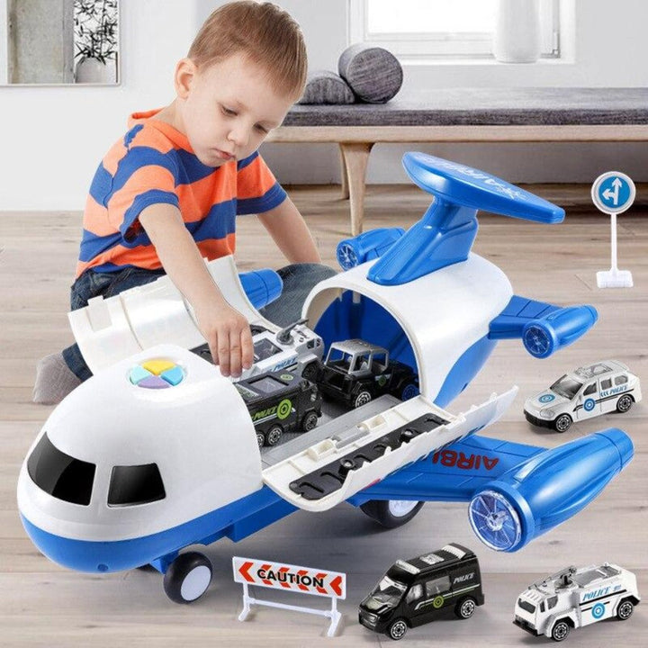 Abenteuer Flugzeug mit Baufahrzeugen Spielset für Kinder
