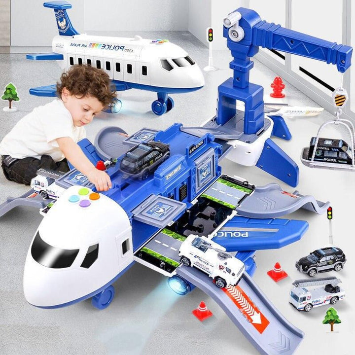 Abenteuer Flugzeug mit Baufahrzeugen Spielset für Kinder