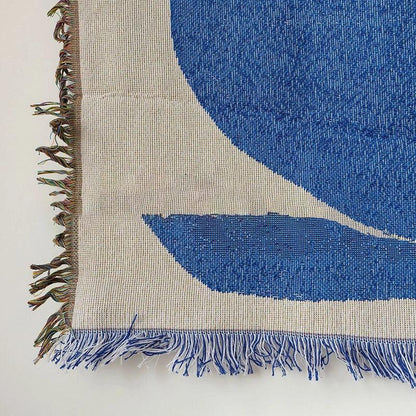 Künstlerische Bunte Wohndecke im abstrakten Blue-Woman-Design