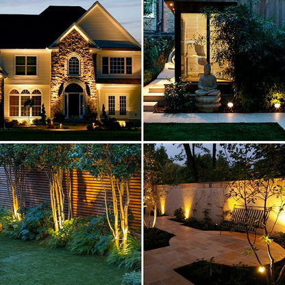 Solar Powered Garden Spotlight - 9 Color LED Solar Spike Lights for Outdoor Security-3