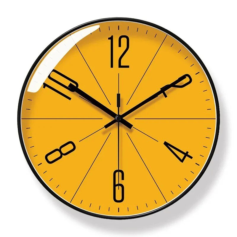 Moderne Wanduhr Schwarz Im Nordischen Stil-3