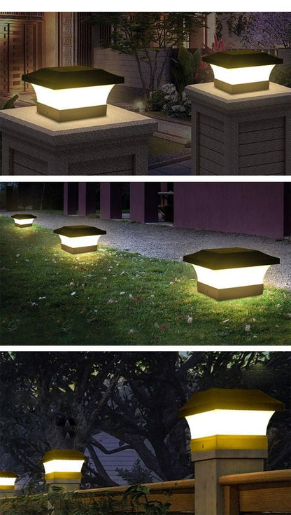 Solarbetriebene LED Gartenleuchte wetterfest mit warmweißem Licht