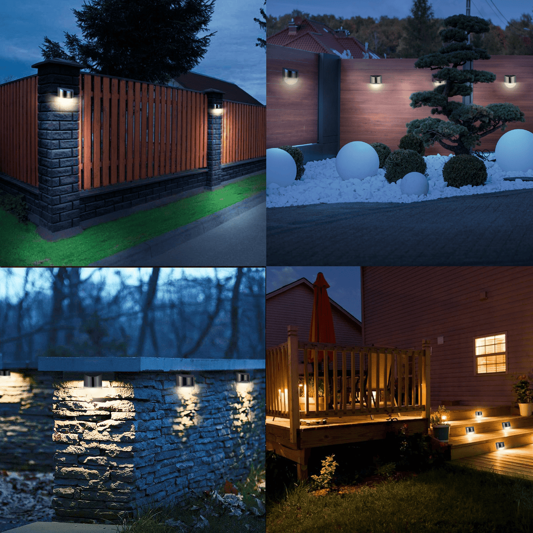 Solarbetriebene LED Außenwandleuchte wetterfest für Garten und Balkon